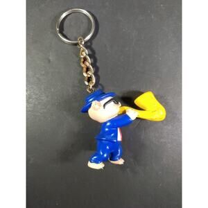 Pig Playing Saxophone 1996 Warner Brothers Keychain Vintage Cartoon Character